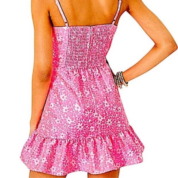 LILY PULITZER PINK BOW DRESS W STRAPS! Zip closure! NWT!! Stunning! 12 - Picture 2 of 6